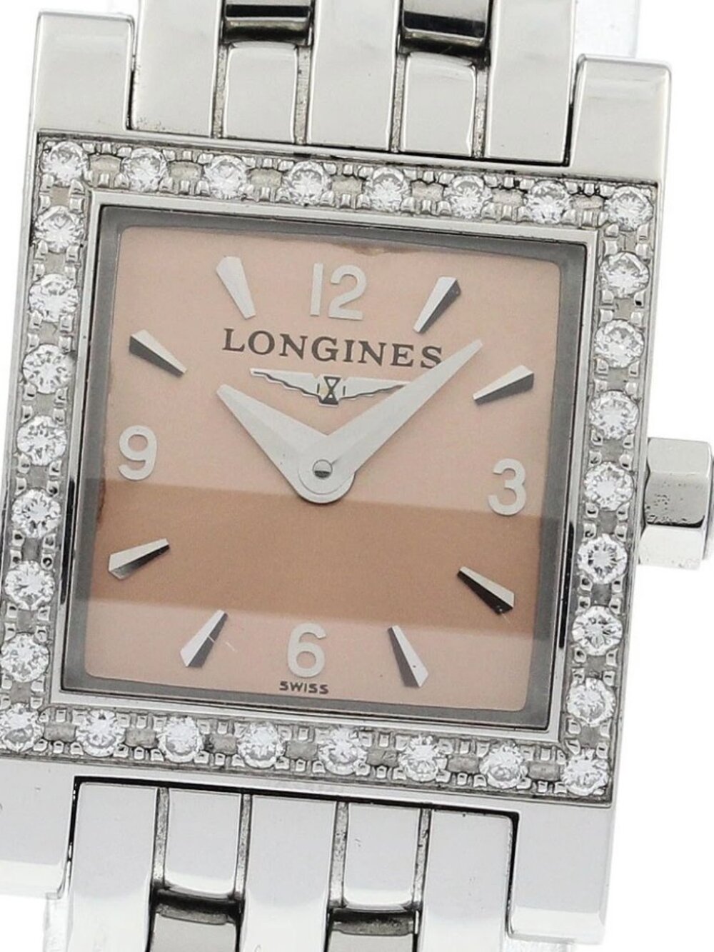 LONGINES Dolce Vita L5.161.0 Diamond Bezel Orange Dial Quartz Ladies_934833